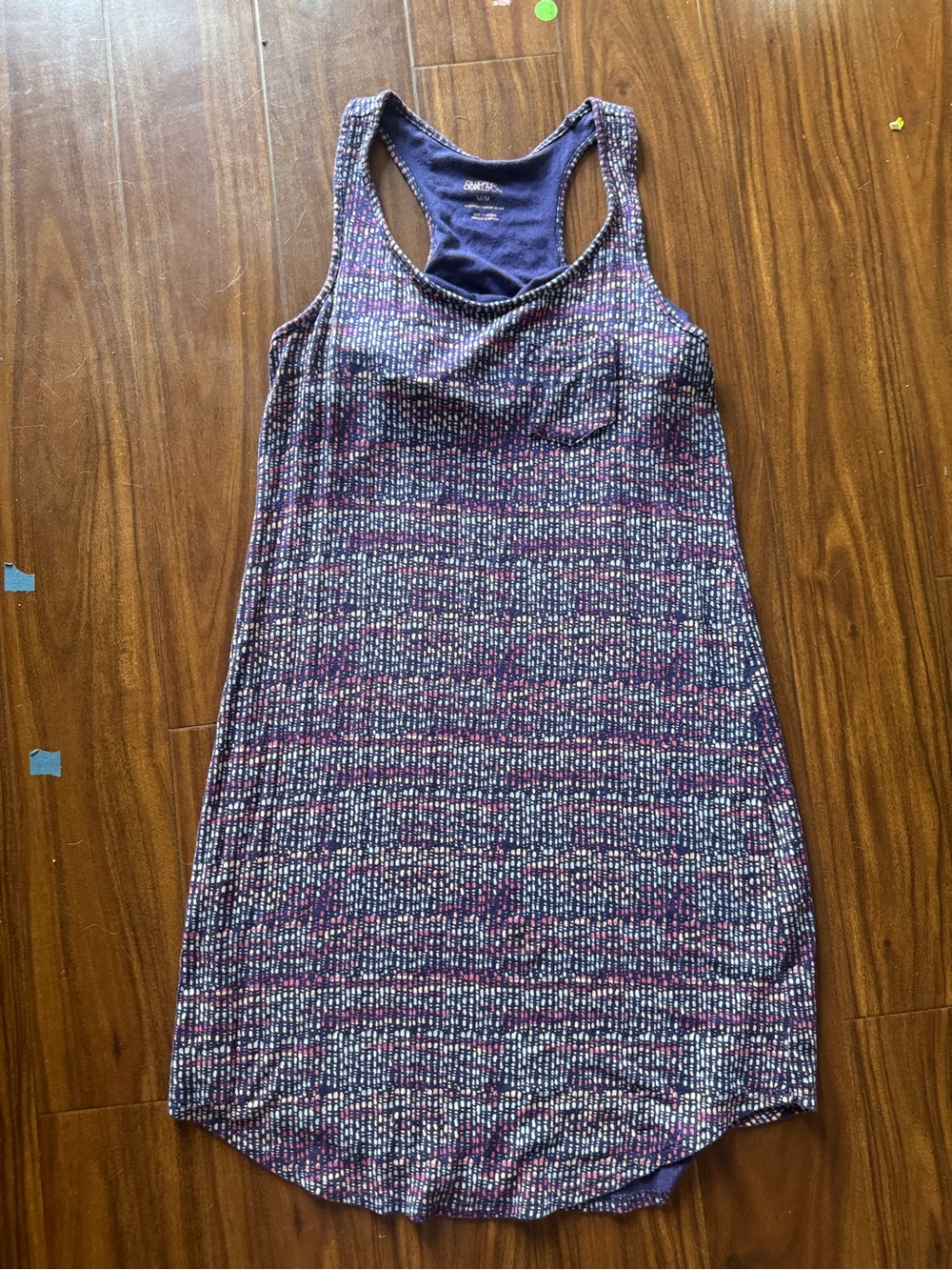 Gilligan & O'Malley Purple Multi-Dot Racerback Tank Dress